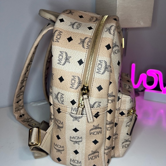 MCM Striped Visetos Small Stark Backpack
Beige main image 7
